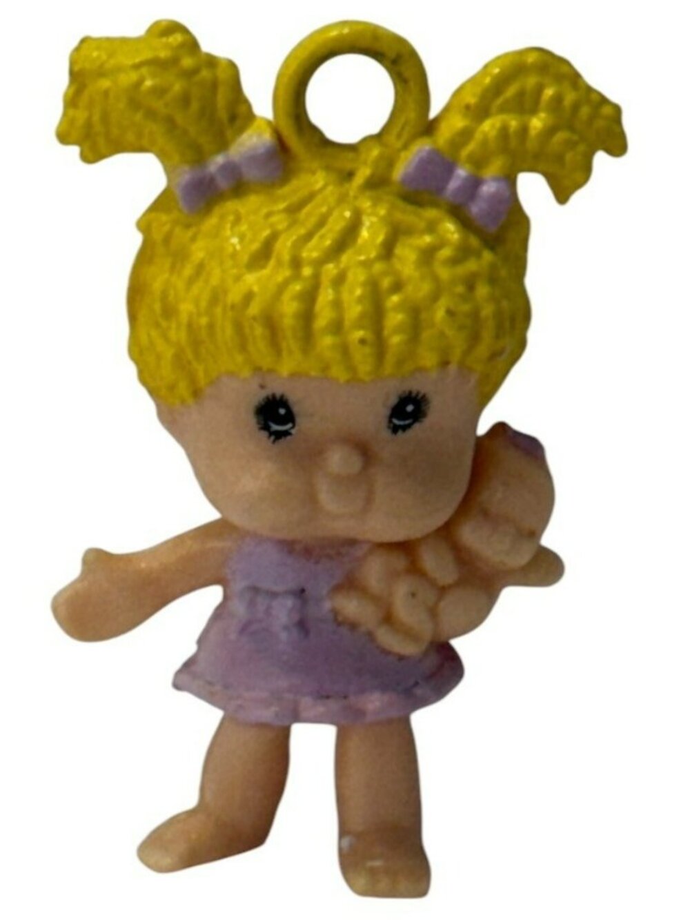 Vintage 1984 Hugga Bunch Necklace Charm Precious Hugs Fluffer Figure 1980s